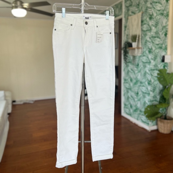 NWT Paige Denim White Kylie Crop Roll Up Jeans Sz 25 - Picture 5 of 9